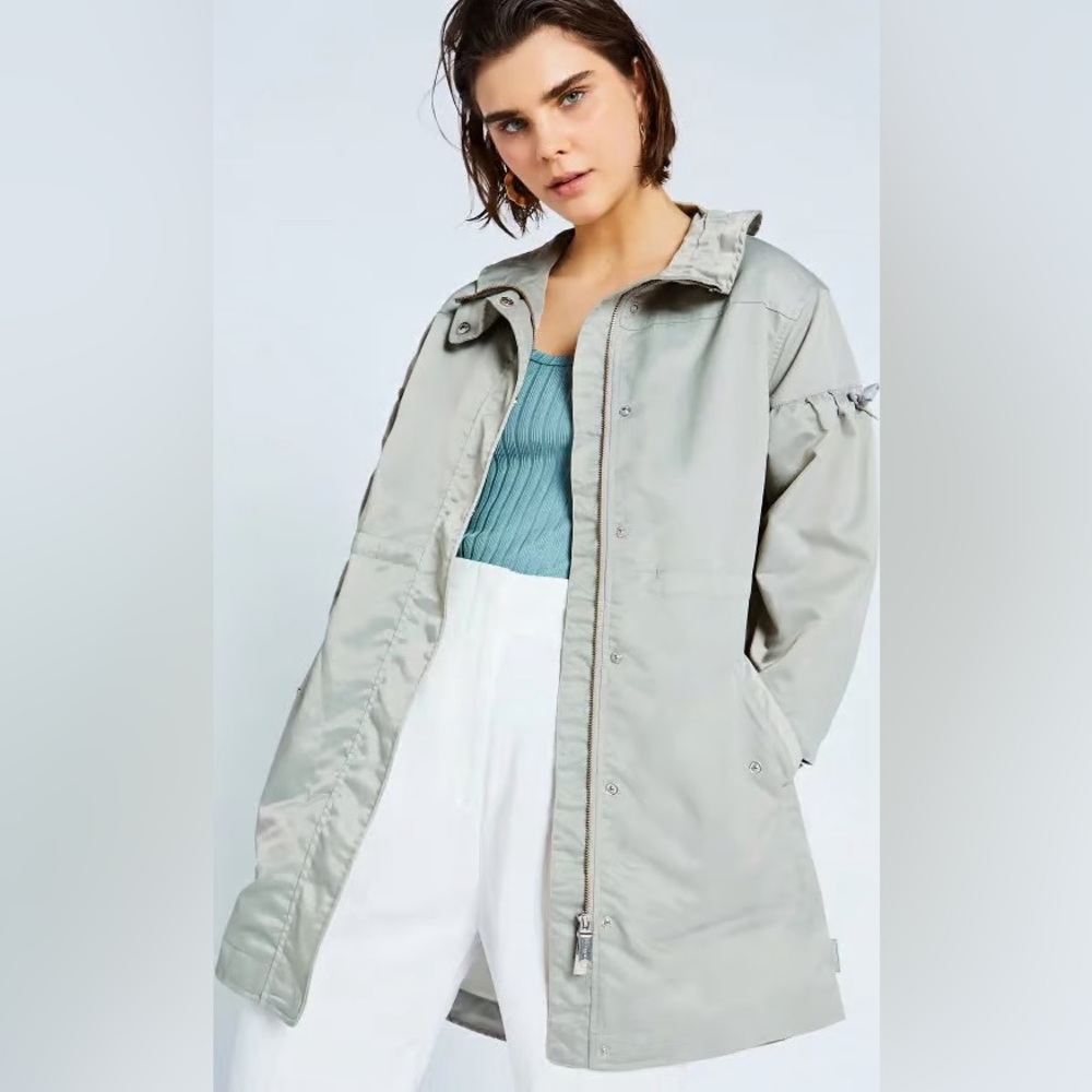 Hunter XS Womens Refined‎ Drawstring Coat Gargoyle Gray